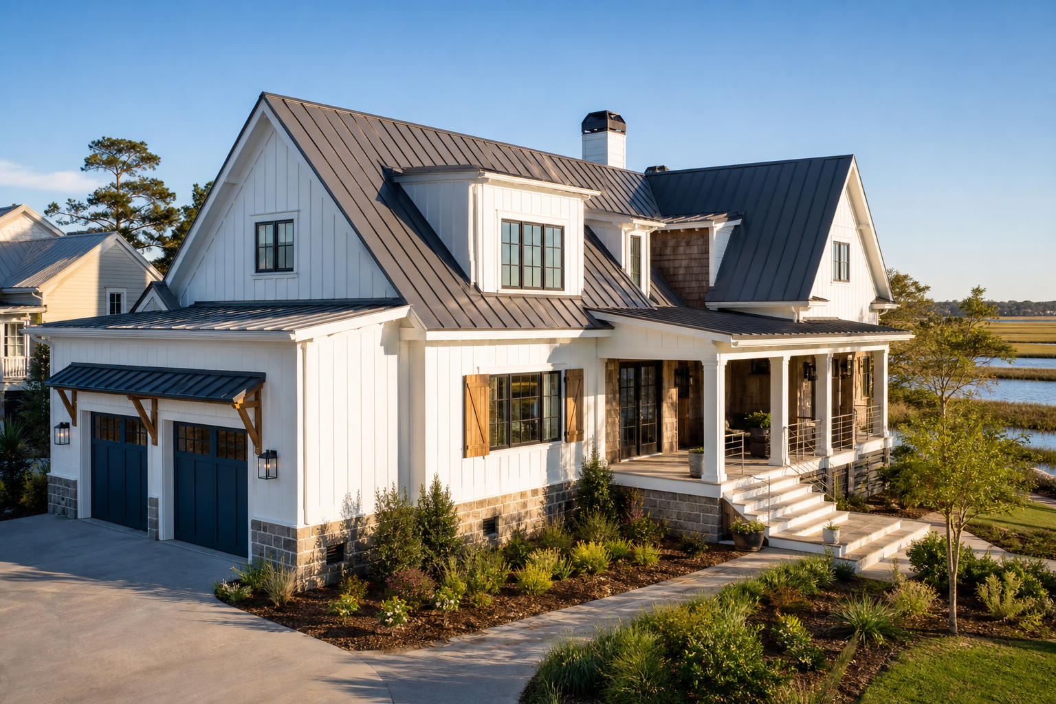 Renovated luxury coastal home with premium exterior details